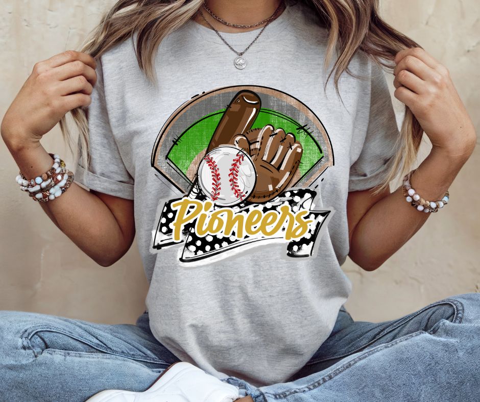 Pioneers - Baseball/Vegas Gold/Black (Ballfield Spirit) - DTF