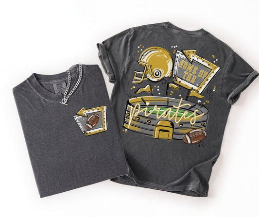 Pirates - Football/Vegas Gold (Home of the Stadium Mascots) - DTF