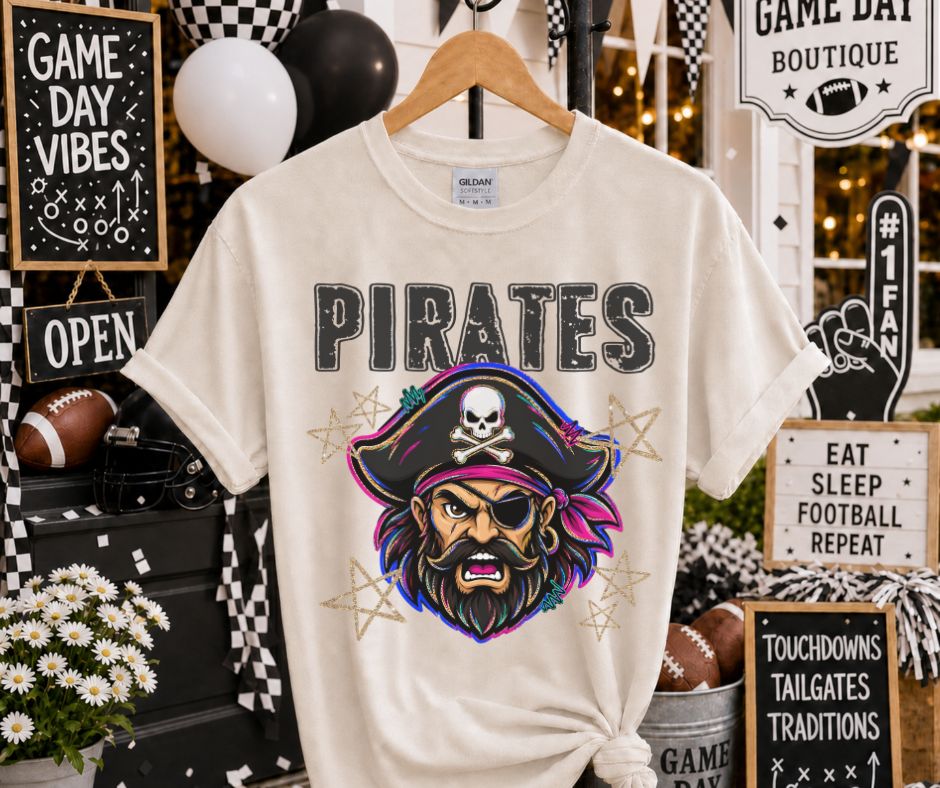 Pirates (Grunge Varsity Mascot) - DTF
