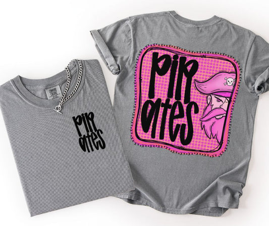 Pirates (Pink Frame Mascots 2-in-1 front/back) - DTF