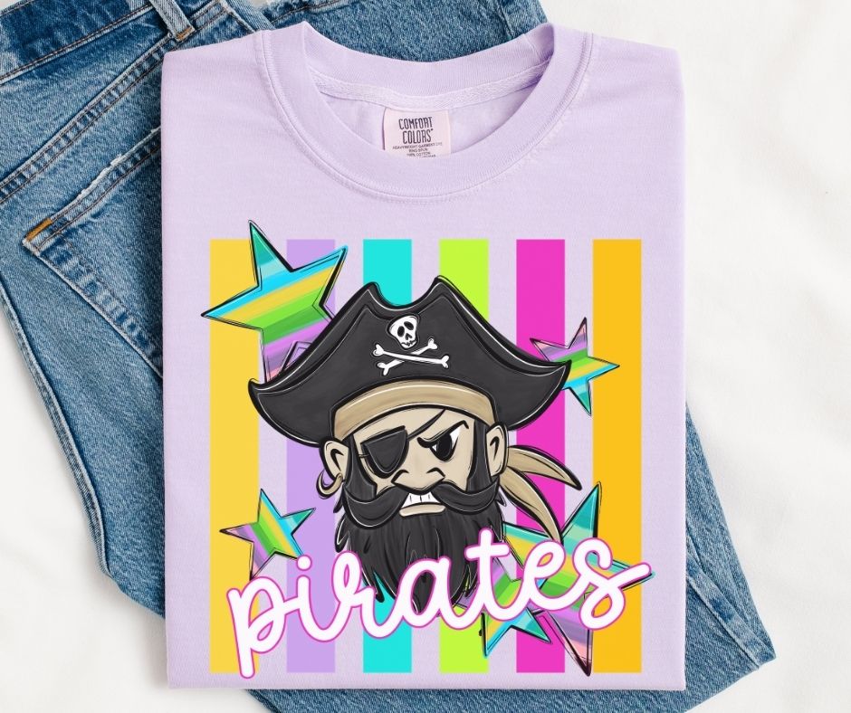 Pirates (Colorful Stripes Mascot) - DTF