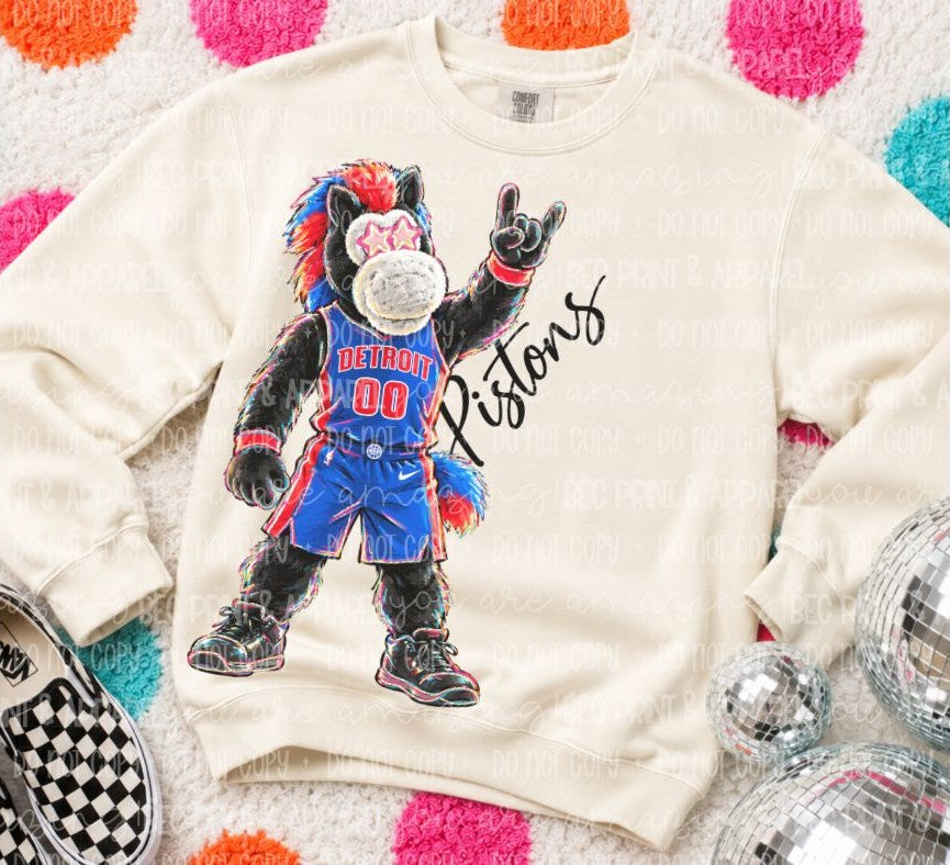 Pistons (Rockin NBA Mascot) - DTF