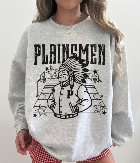 Plainsmen (Basketball Letterman Mascot) - DTF