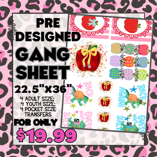 Back to School - Pre-designed Gang Sheet