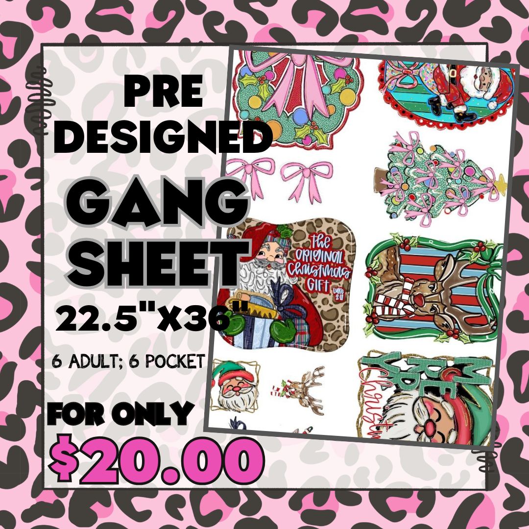 Christmas Front/Back (2-in-1) - Pre-designed Gang Sheet