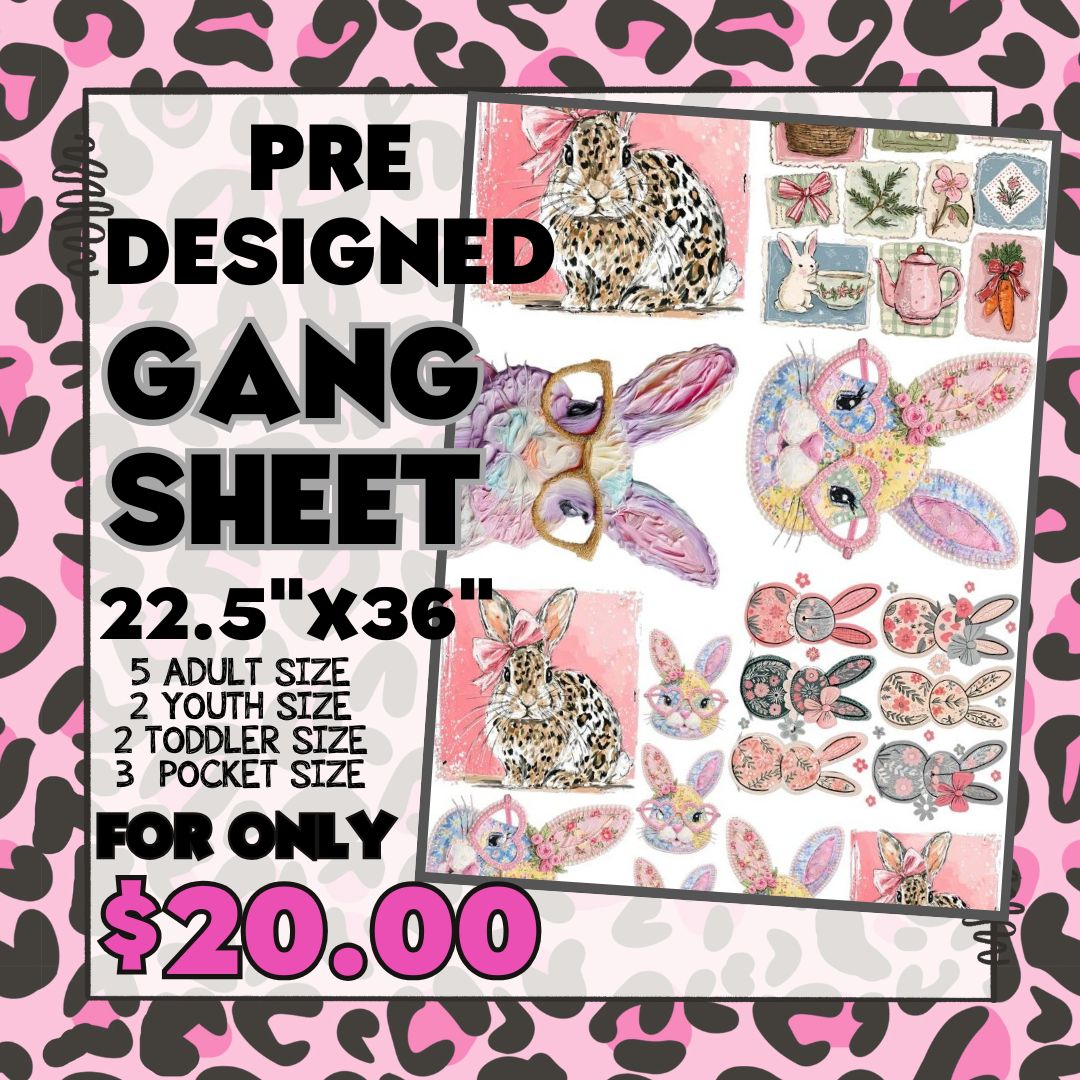 Easter Bunny - Pre-designed Gang Sheet