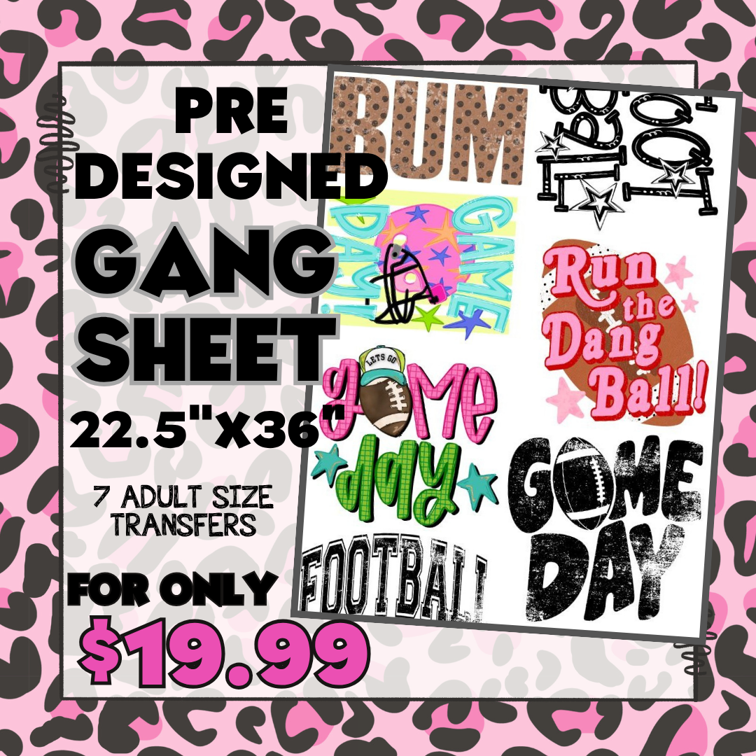 Football Fun - Pre-designed Gang Sheet