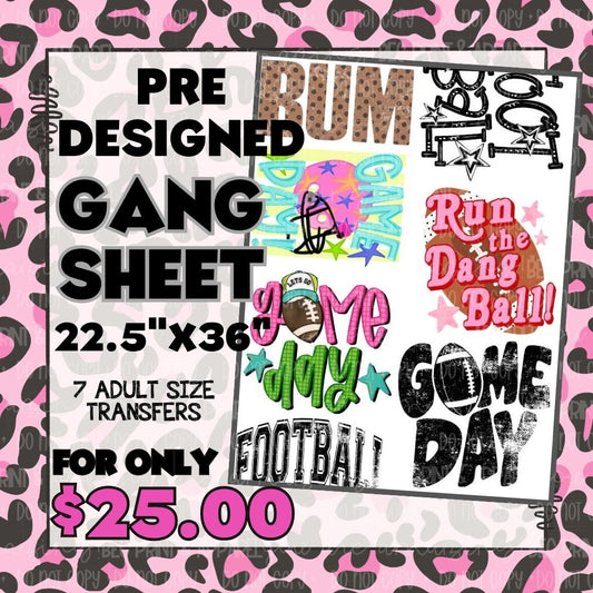 Football Fun - Pre-designed Gang Sheet