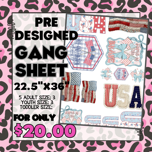 Patriotic - Pre-designed Gang Sheet