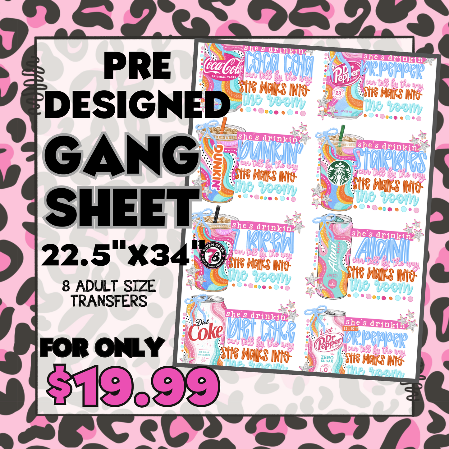 She's Drinkin - Pre-designed Gang Sheet