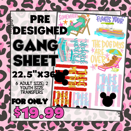 Summer Fun - Pre-designed Gang Sheet