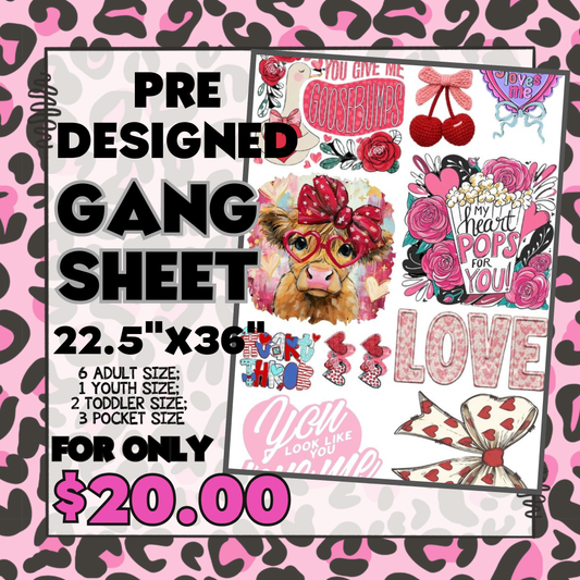 Valentines Day - Pre-designed Gang Sheet
