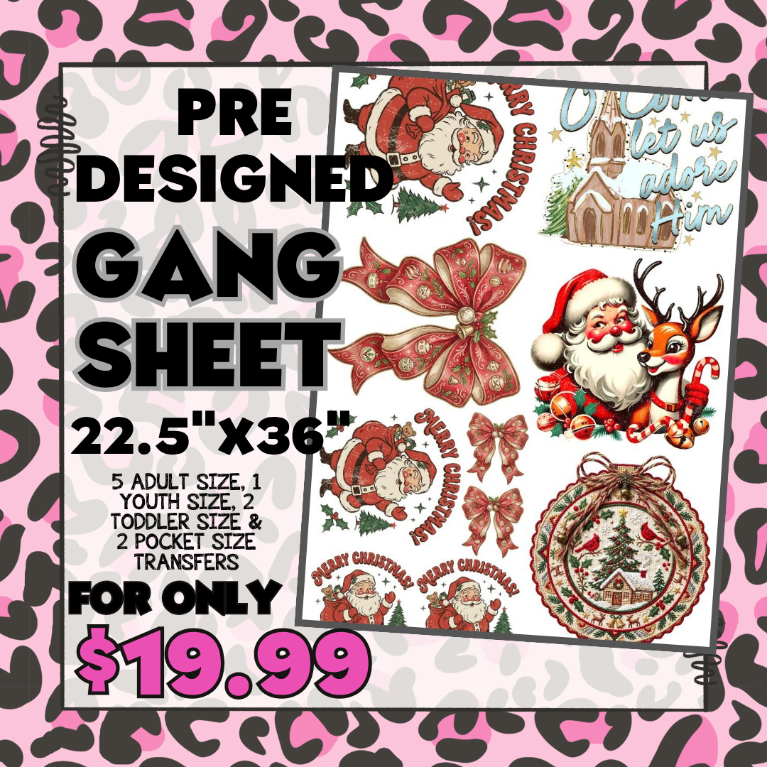 Vintage Christmas - Pre-designed Gang Sheet