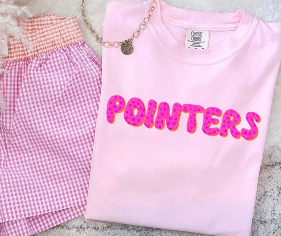 Pointers (Pink Bubble Stars Mascot) - DTF