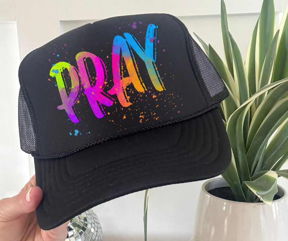 Pray (Bright Colored Graffiti Style Words) - DTF