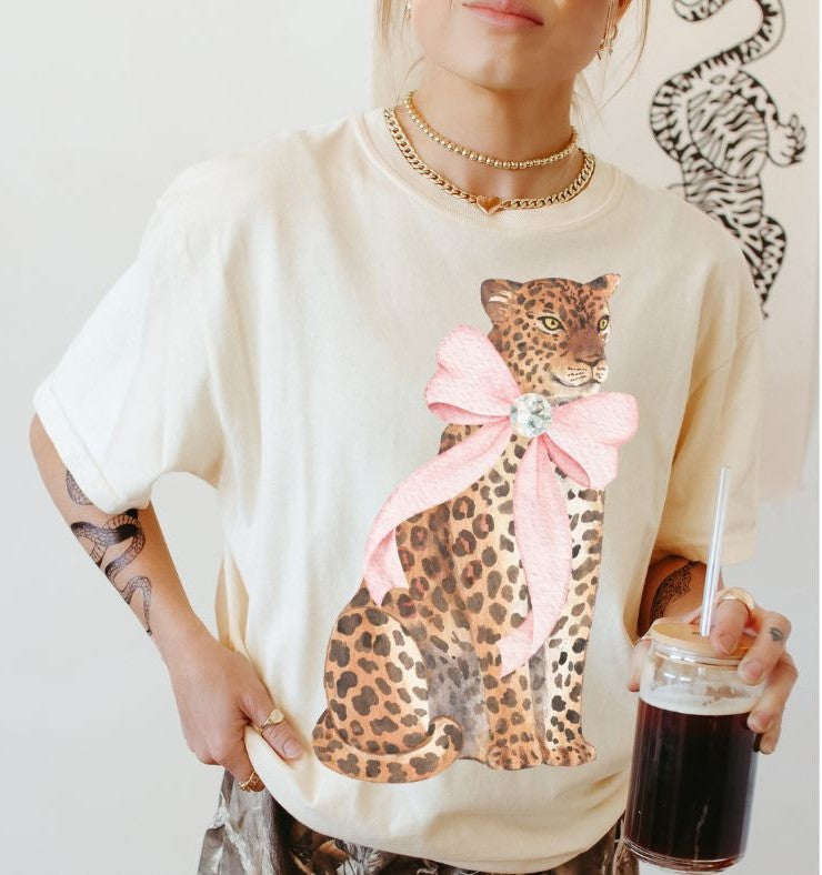 Leopard (Preppy Coquette Bow) - DTF