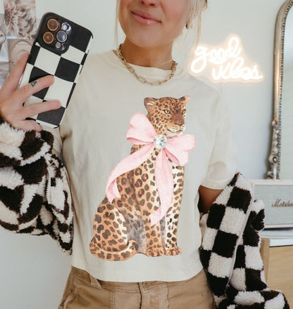Leopard (Preppy Coquette Bow) - DTF
