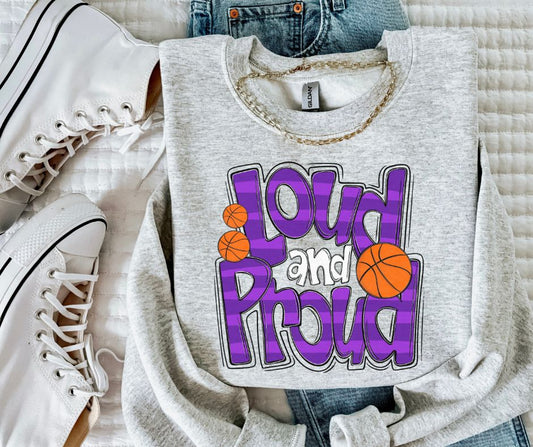 Loud and Proud Basketball (purple) - DTF