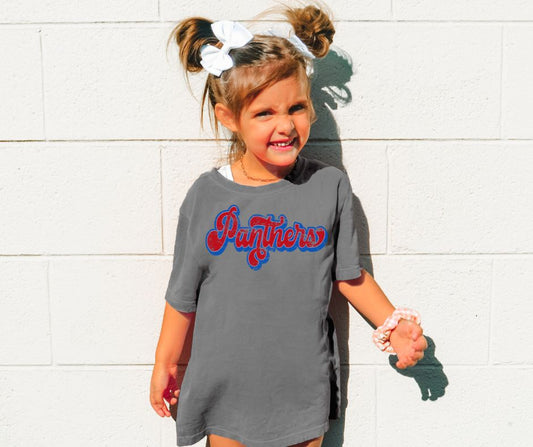 Panthers (retro shadow red/blue) - TODDLER - DTF