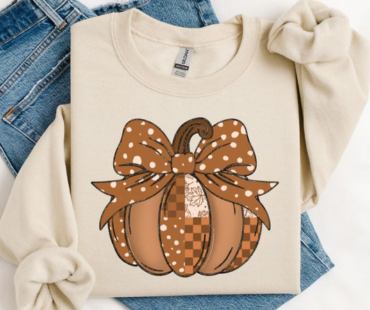 Coquette Patterned Pumpkin - DTF