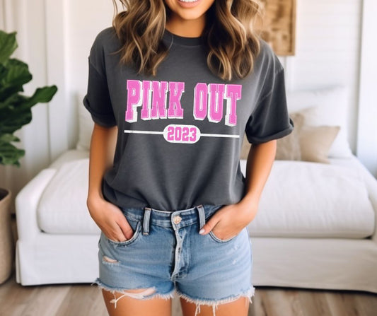 Pink Out (white border) - DTF