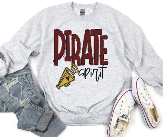 Team Go Spirit Pirates (Cheer - Maroon/Vegas Gold) - DTF