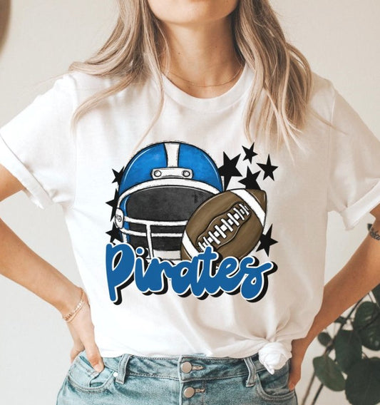 Pirates Mascot (stars -royal blue helmet) - DTF