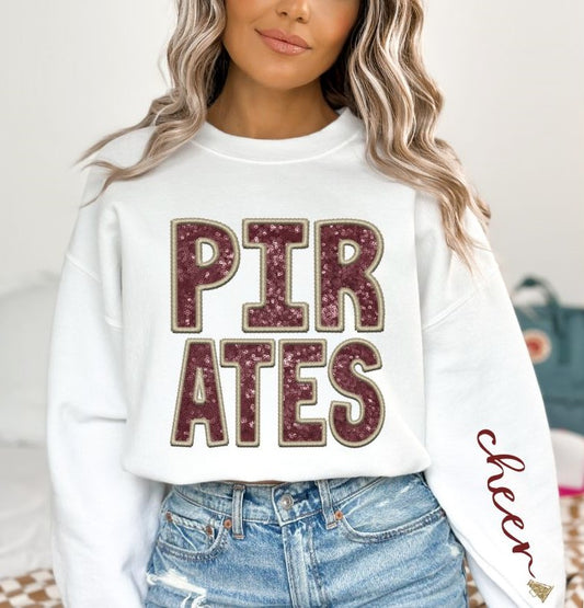 Pirates - cheer (Sequins/Embroidery look) - DTF