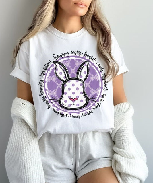 Polka Dotted Easter Bunny (PURPLE) - DTF
