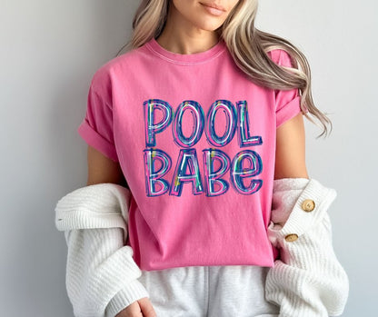 Pool Babe (Splatter Paint) - DTF