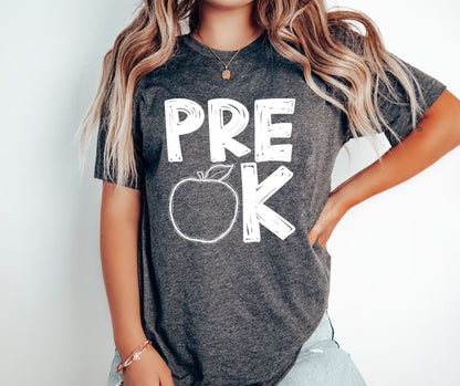 Pre-K Apple Monogram - DTF
