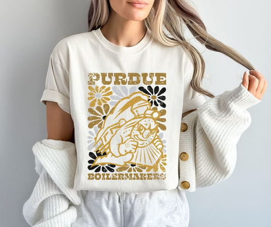 Purdue (Groovy Floral - College) - DTF