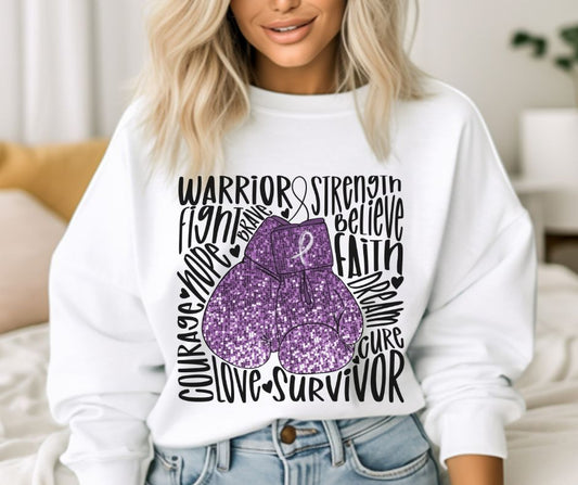 Gloves - Purple Sequin - DTF