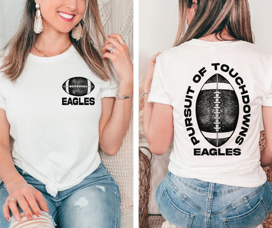 Pursuit of Touchdowns Eagles (black) - DTF