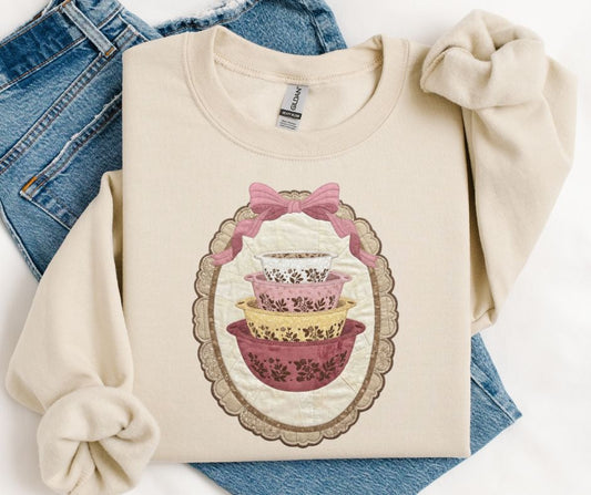 Vintage Quilted Bowls - DTF