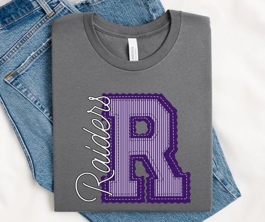 R - Raiders - Purple/Purple (Prepster Mascot) - DTF