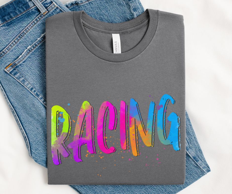 Racing (Bright Colored Graffiti Style Words) - DTF