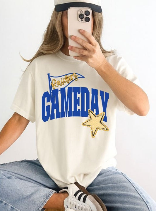 Raiders - Royal Blue/Yellow Gold (Game Day Flag Mascots) - DTF