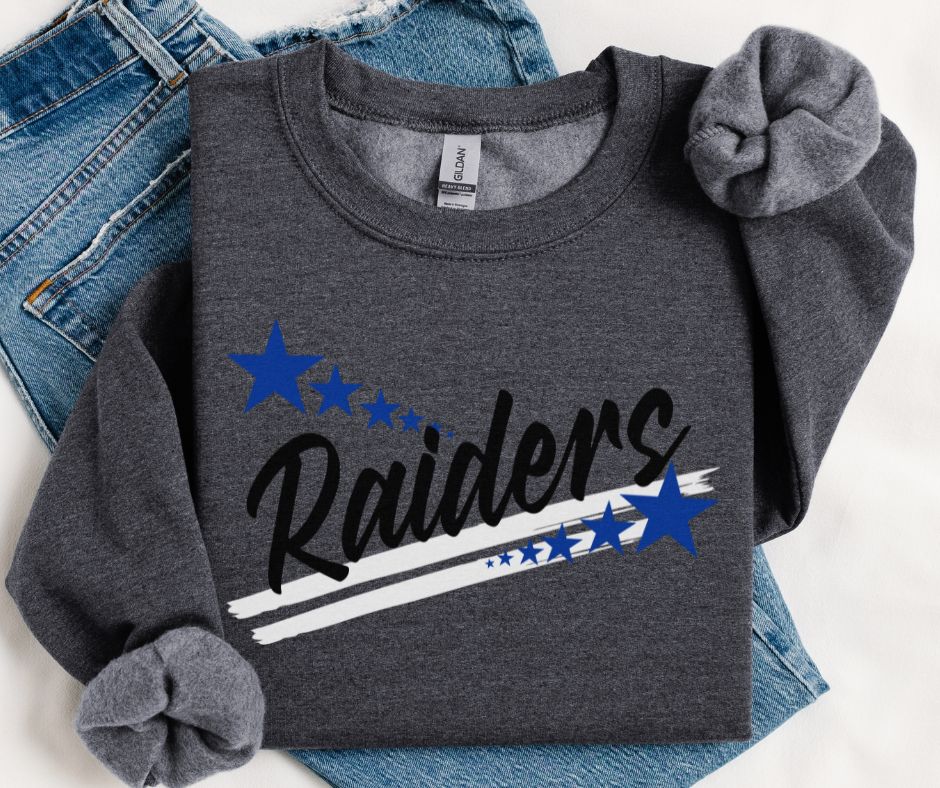 Raiders - Black/Royal Blue(Spirit Stars Mascots) - DTF