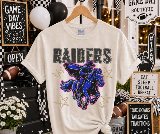 Raiders - horse (Grunge Varsity Mascot) - DTF