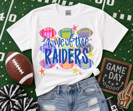 Raiders - Royal Blue/White (Football Whimsy Mascot) - DTF