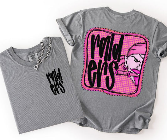 Raiders (Pink Frame Mascots 2-in-1 front/back) - DTF