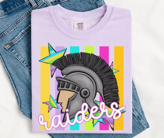 Raiders (Colorful Stripes Mascot) - DTF