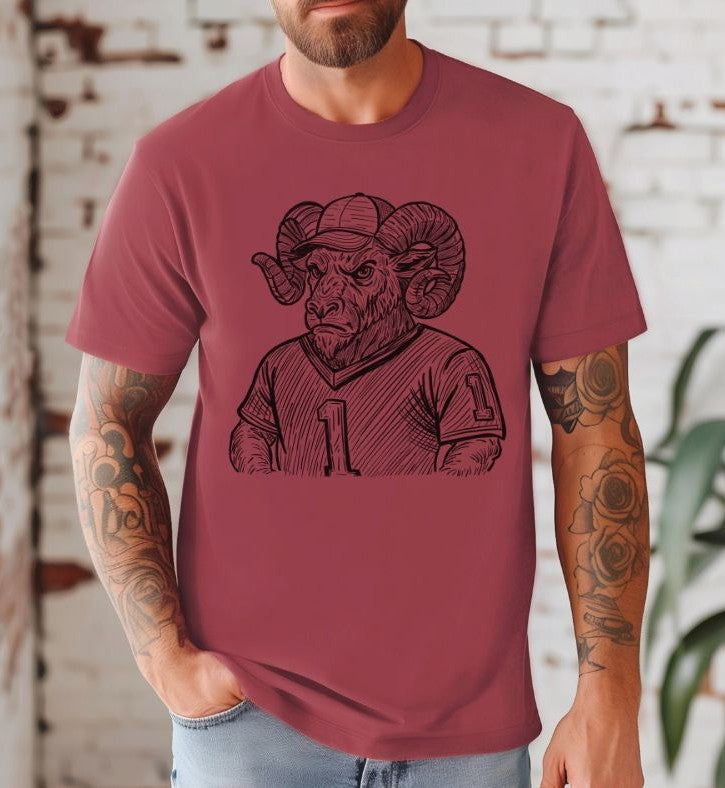 Ram (Sketched Jersey Mascot) - DTF