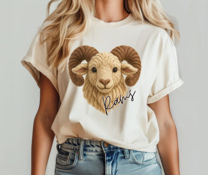 Rams (Faux Yarn Mascot) - DTF