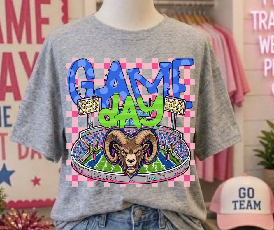 Rams (Game Day Stadium Plaid Mascot) - DTF