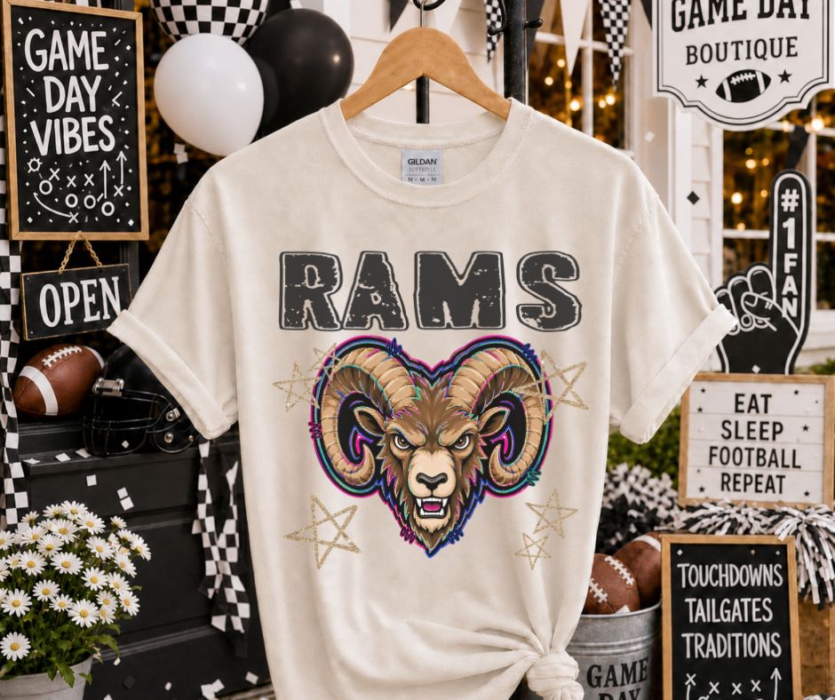 Rams (Grunge Varsity Mascot) - DTF