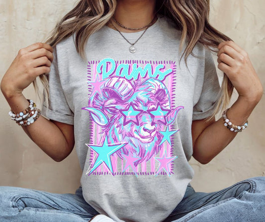 Rams (Colorful Stars Mascot) - DTF