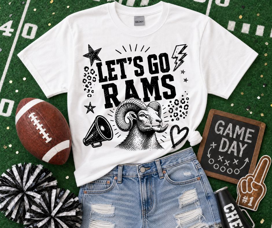 Rams (Lets Go Doodle Leopard Mascot) - DTF