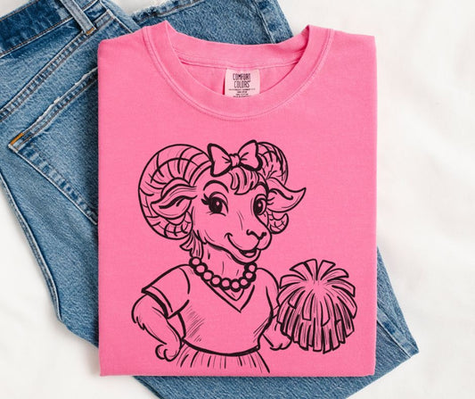Ram (Cheer Vintage Sketch Mascot) - DTF